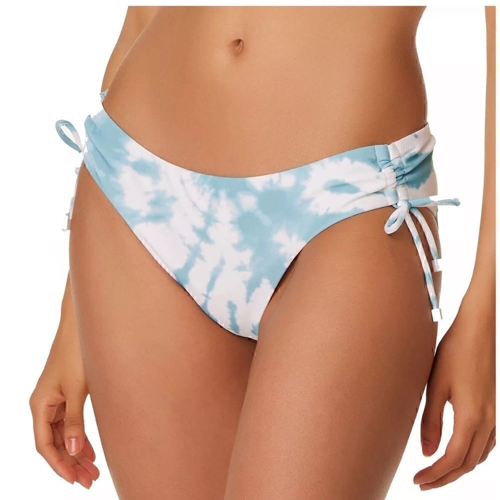 BAR III Women's Spiraling Hipster
Bikini Bottoms,swimwear, swimsuit Abalone Blue